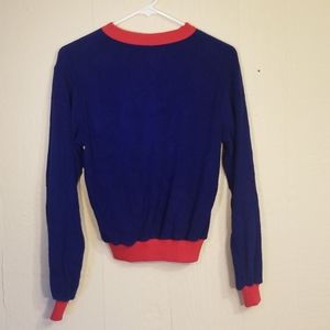 Vintsge blue/red sweater.